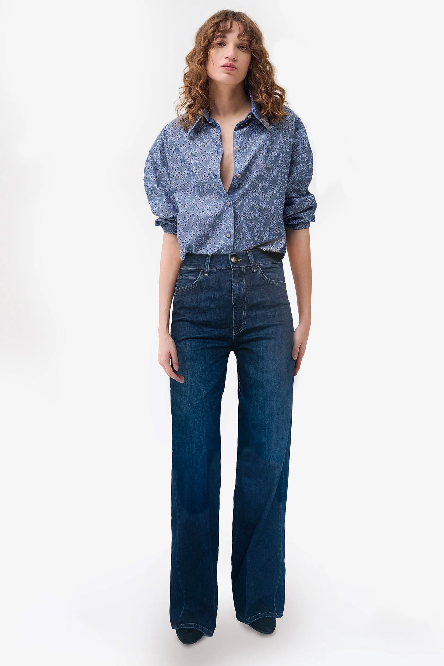 CLOTILDE - Jeans a gamba larga