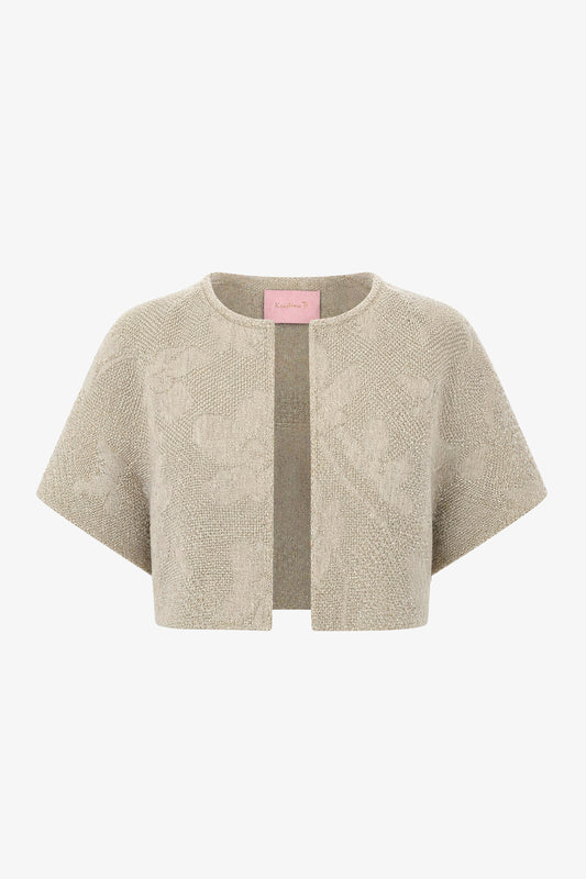 FLAMINIA - Mini bolero in lino Safari