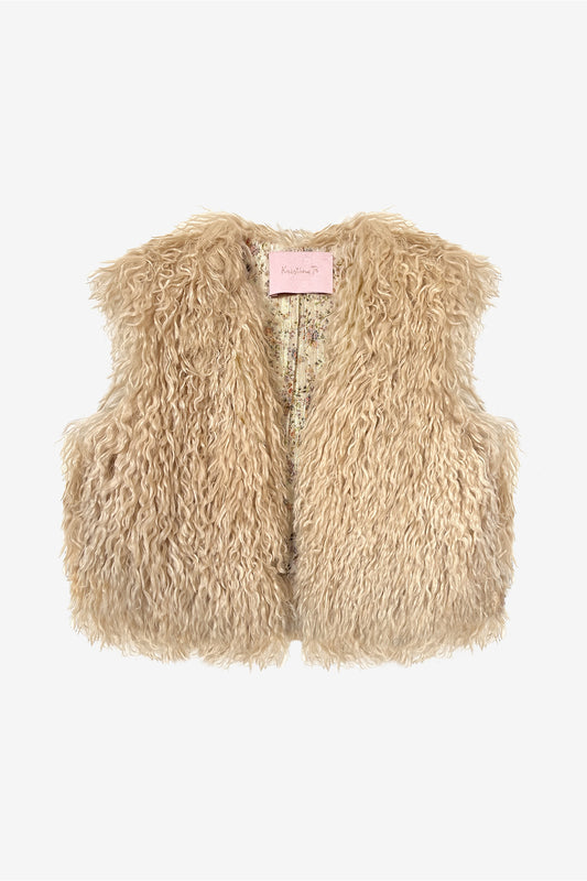 THE LITTLE BEAR - Gilet eco-furry Sabbia