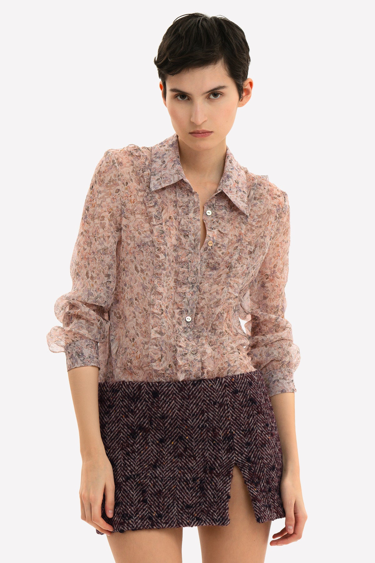 ADELE - Camicia in seta Jardin