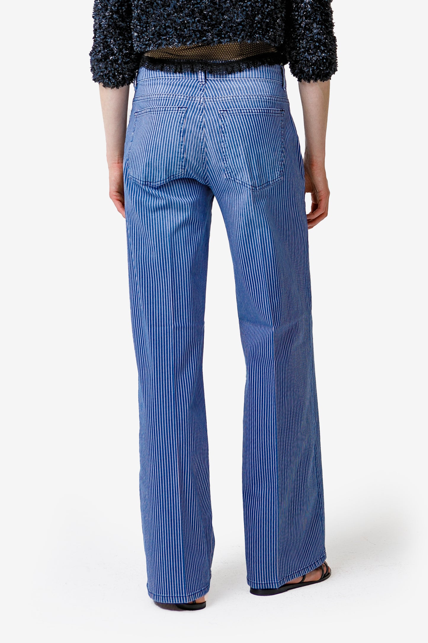 TABITA - Striped low waist jeans