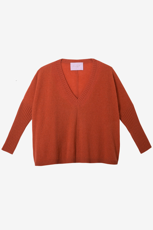 MARIA - Rust cashmere sweater
