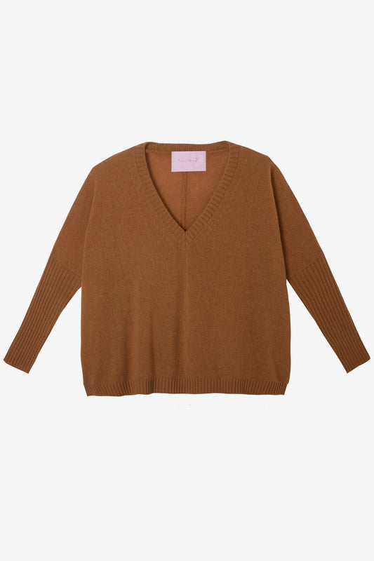 TERESA - Brick cashmere sweater