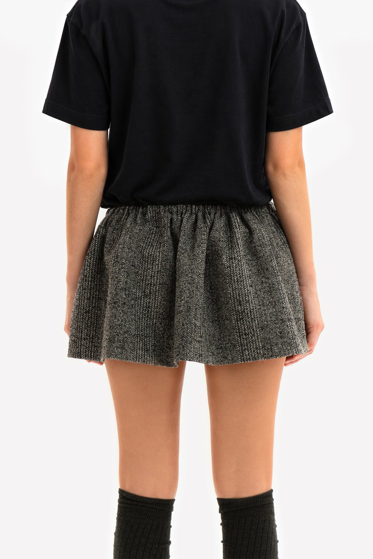 ELETTRA - Wool skirt Saltpepper