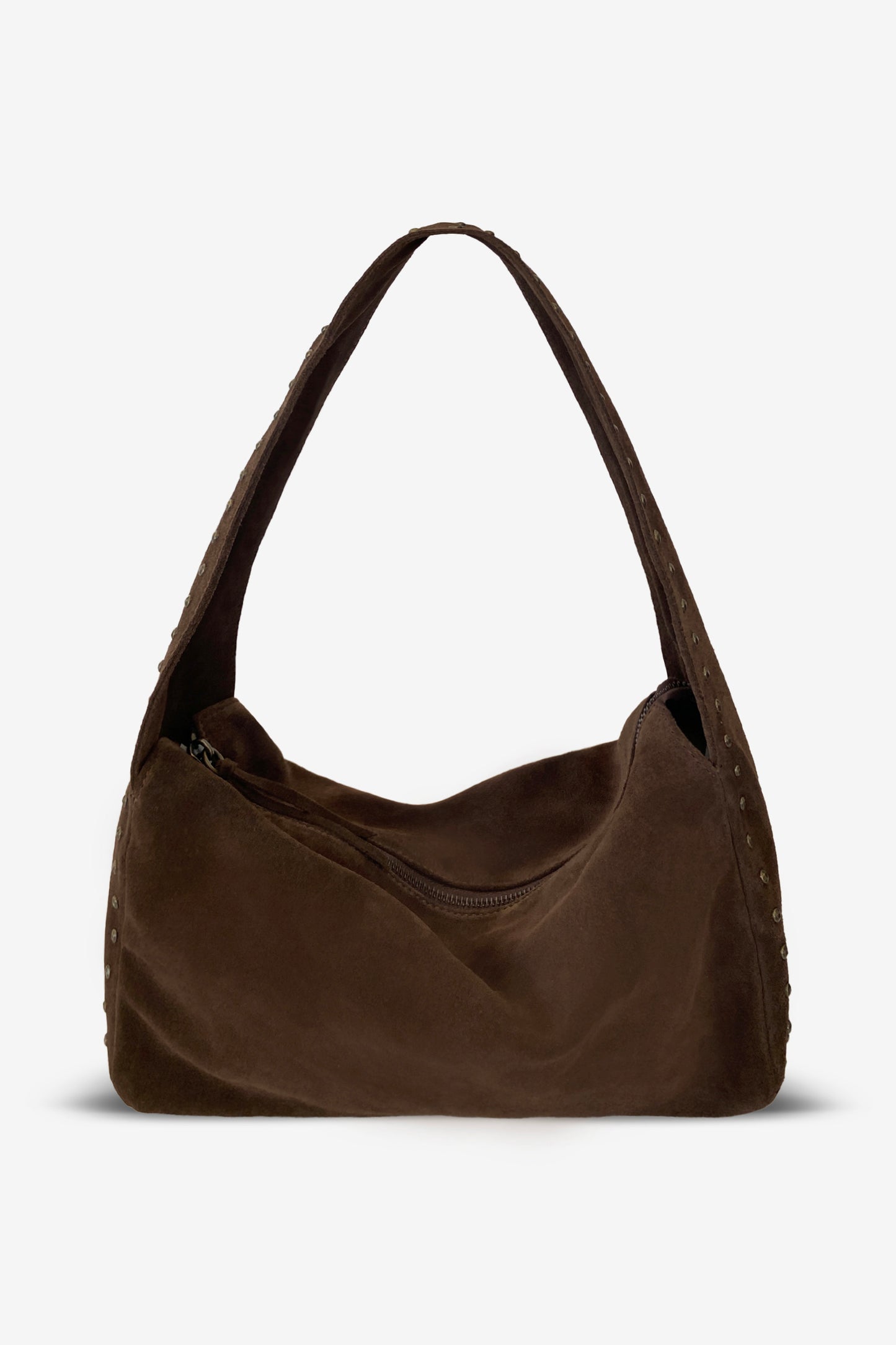 THE TI-BAG - Borsa in suede con borchie