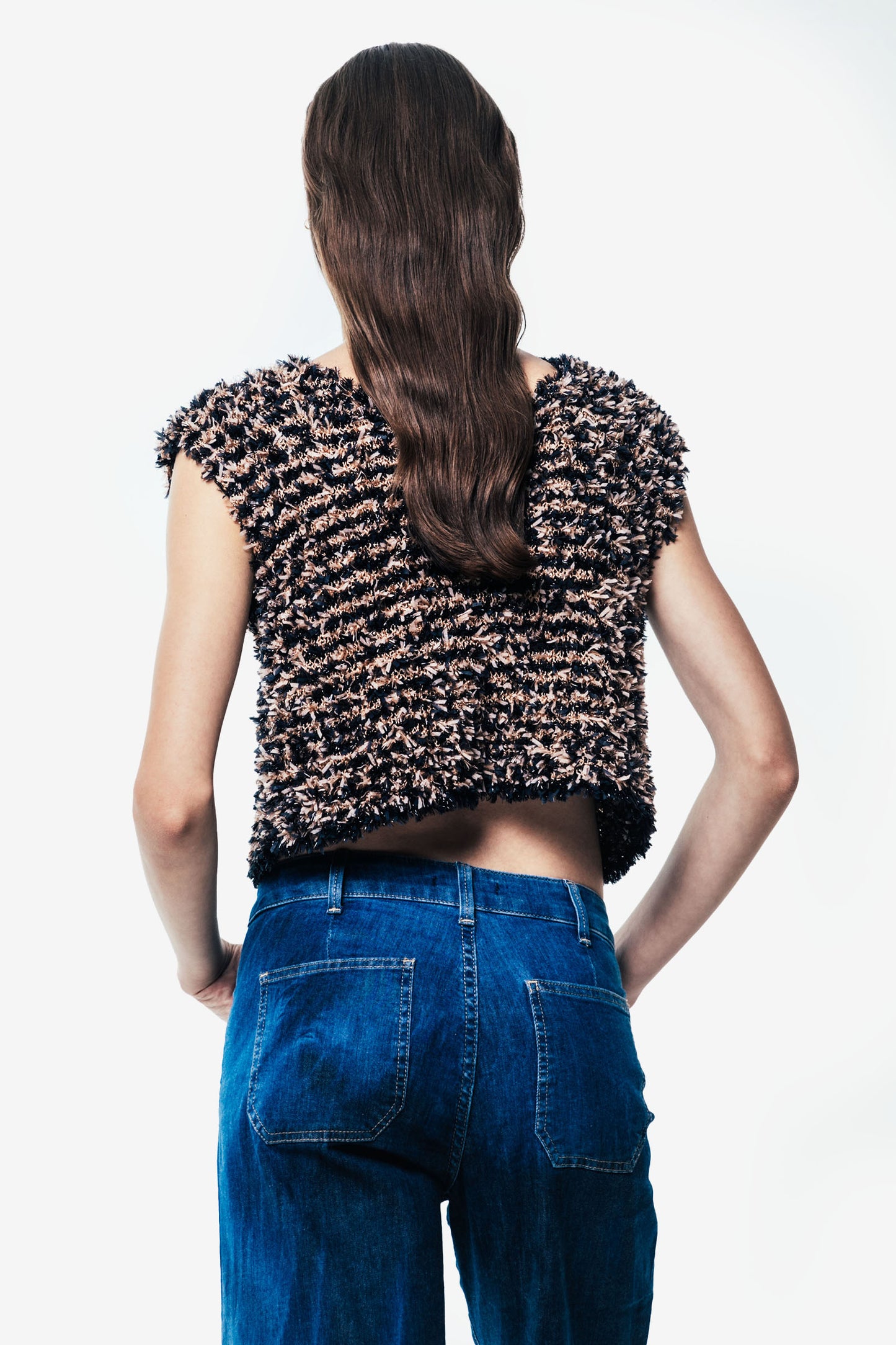 IOLE - Knit crop top in maglia