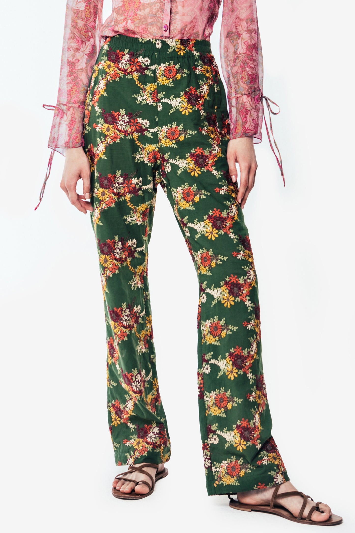 VERDIANA - Embroidered trousers