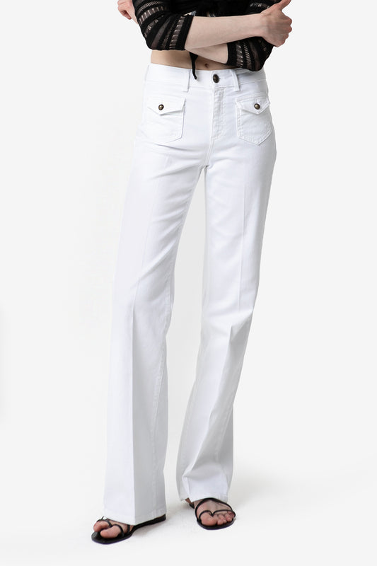 MARTA - White flared jeans